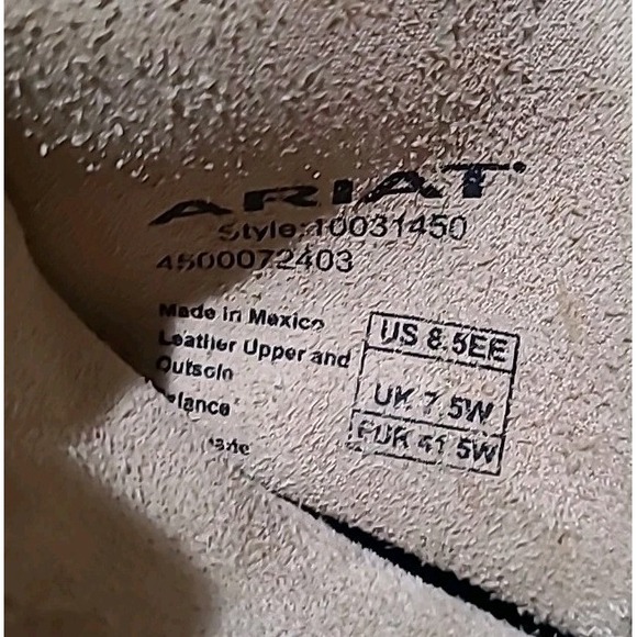 Ariat Rambler Brown Bomber‎ Distressed Snip Toe Cowboy Boots Mens 8.5 EE - Picture 13 of 13